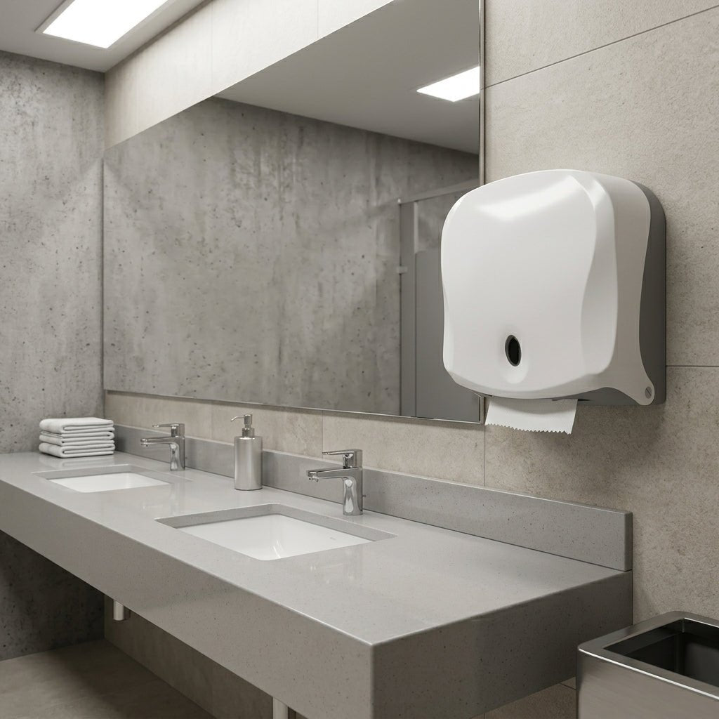 | Wall Mounted Tissue Paper Dispenser with Key Lock | 400 Capacity for Malls & Offices - Little Hygiene